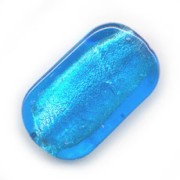 Rectángulo hoja de plata 26x16 mm Dark Aquamarine x4