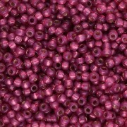 Rocalla Miyuki Duracoat 11/0 4247 - Teñido Rosa Peonía Forrado de Plata x8g