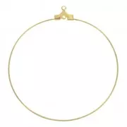 Base pendientes criollas un hueco 50 mm Dorado con oro fino x2