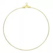 Base pendientes criollas un hueco 50 mm Dorado con oro fino x2