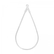Pendientes de gota 46x23 mm Plateado x2|raw }}