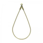 Pendientes de gota 45x23 mm bronce x2