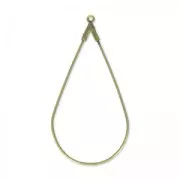 Pendientes de gota 45x23 mm bronce x2