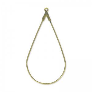 Pendientes de gota 45x23 mm bronce x2