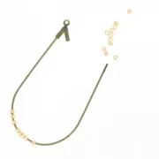 Pendientes de gota 45x23 mm bronce x2