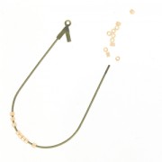 Pendientes de gota 45x23 mm Dorado x2