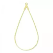 Portapendientes gota 50x25 mm Dorado con oro fino x2