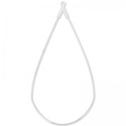 Portapendientes gota 60x30 mm Plateado x2|raw }}