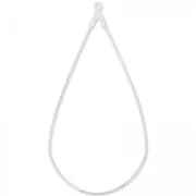 Portapendientes gota 60x30 mm Plateado x2