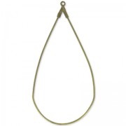 Portapendientes gota 60x30 mm bronce x2