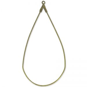 Portapendientes gota 60x30 mm bronce x2