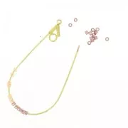 Pendientes soporte gotas un aro 45x23 mm bronce x2