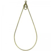 Pendientes de aro simple 60x30 mm bronce x2|raw }}