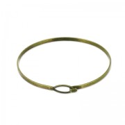 Pulsera jonc ovalado gancho 57x63 mm bronce x1