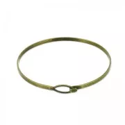 Pulsera jonc ovalado gancho 57x63 mm bronce x1