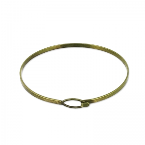 Pulsera jonc ovalado gancho 57x63 mm bronce x1