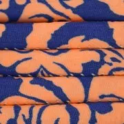 Cordón de algodón 6 mm  Salmón/Azul Oscuro x 1 m