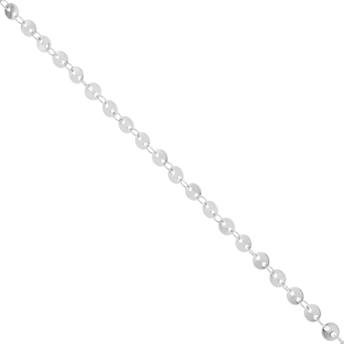Cadena de disco de fantasía de 4 mm - acero inoxidable 304L x50cm
