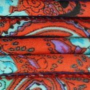 Cordón de algodón tubular 6 mm Rouille/Mint/Aqua x 1 m|raw }}