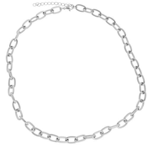 Forçat 8,3 mm cuello de malla con textura alternada - Acero inoxidable 304L x46cm