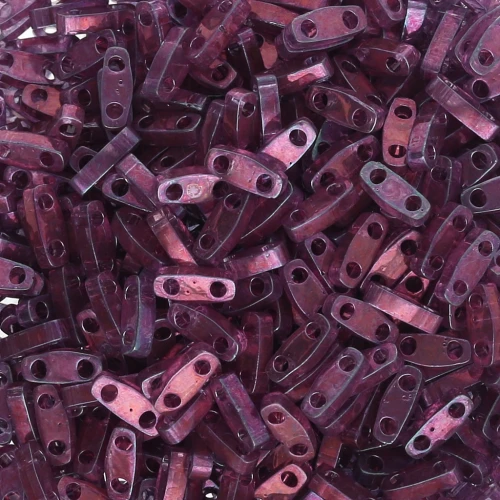 Cuentas Miyuki Cuarto de Tila 5x1.2x1.9 mm QTL-316 - Amatista Claro Brillo Dorado x10g