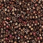 Cuentas de Rocalla Matubo 10/0, 2,1 mm - Oro Iris Metalizado Mate, 10 g