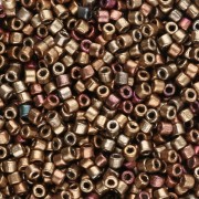 Rocalla Matubo 10/0 2,1 mm - Dorado-Cobre-Iris Metalizado Mate x 10 g
