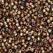 Rocalla Matubo 10/0 2,1 mm - Dorado-Cobre-Iris Metalizado Mate x 10 g