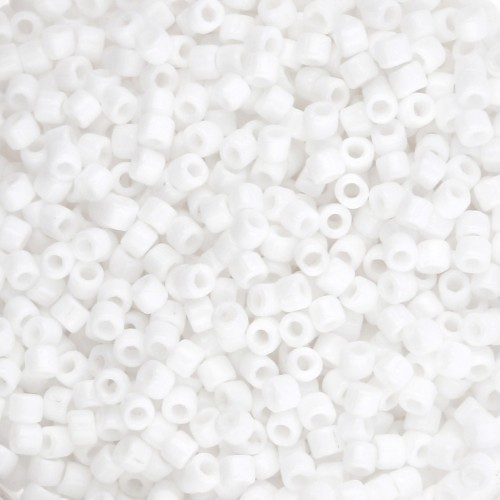 Rocalla Matubo 10/0, 2,1 mm - Blanco opaco, 10 g