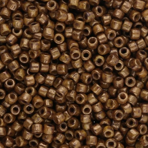 Rocalla Matubo 10/0 de 2,1 mm - Amarillo bronce opaco Picasso x 10 g
