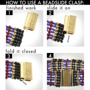 Pinza Beadslide para cuentas de tejer 30x13 mm - Oro x1