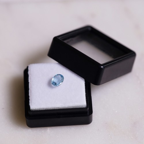 Aguamarina ovalada 6,5x5 mm - 0,65 cts