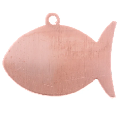 Colgante pez 25x33 mm para Efcolor polvo sobreglaseado en cobre x1