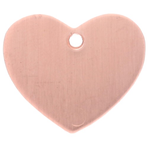 Dije de corazón 16x19 mm para Efcolor polvo sobreglaseado en cobre x1