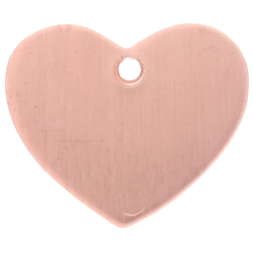 Dije de corazón 16x19 mm para Efcolor polvo sobreglaseado en cobre x1