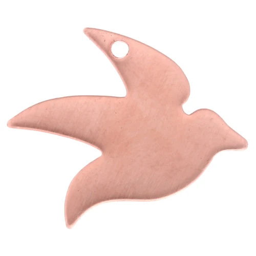 Colgante pájaro 25x29 mm para Efcolor polvo de cobre sobreglaseado x1