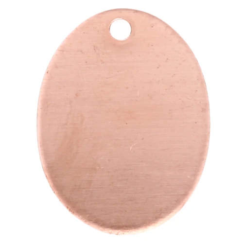 Dije ovalado 20x15 mm para polvo sobreglaseado Efcolor en cobre x1