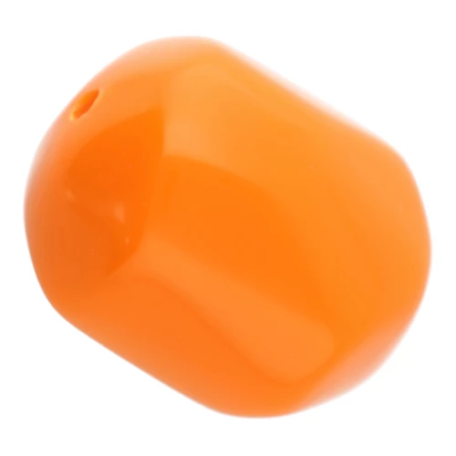 Cuenta barroca irregular de resina opaca 19x15 mm - Naranja x1