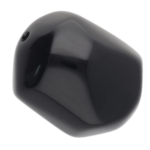Cuenta irregular de resina opaca barroca 19x15 mm - Negra x1