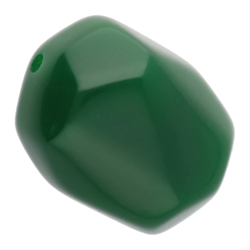 Cuenta barroca irregular de resina opaca 19x15 mm - Verde esmeralda x1