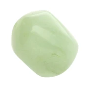 Cuenta barroca irregular de resina translúcida 19x15 mm - Liquen jaspeado x1