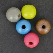 Redondas de madera 6 mm Azul Nacreado x25