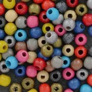 Redondas de madera 4 mm Rose Nacreado x50