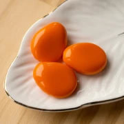 Cuenta plana irregular 25x20 mm en resina opaca - Naranja x1