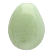 Cuenta plana irregular de resina translúcida 25x20 mm - Liquen jaspeado x1