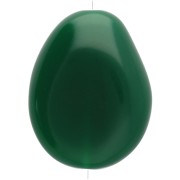 Cuenta plana irregular 25x20 mm en resina opaca - Verde esmeralda x1