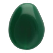 Cuenta plana irregular 25x20 mm en resina opaca - Verde esmeralda x1