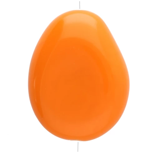 Cuenta de resina opaca irregular plana 22x17 mm - Naranja x1
