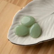 Cuenta plana irregular de resina translúcida 22x17 mm - Liquen jaspeado x1