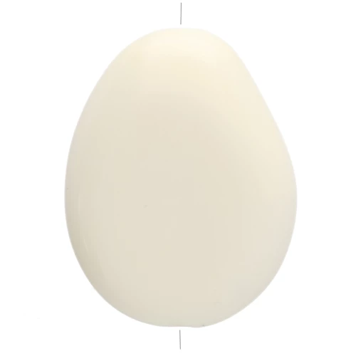 Cuenta de resina opaca irregular plana 22x17 mm - Crudo x1